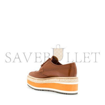 PRADA SPAZZOLATO RE-EDITION PLATFORM WINGTIP LOAFERS 